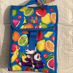 Vintage Lisa Frank Colorful Fruit and Panda Lunch Bag